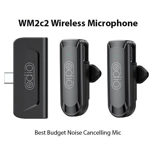 Dual Odio WM2c2 Wireless Microphone For Type C Devices (1:2) টাইপ সি ডিভাইসের জন্য ডুয়াল ওডিও WM2c2 ওয়্যারলেস মাইক্রোফোন (1:2) ।