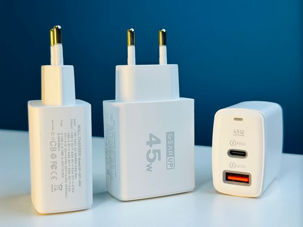 GearUP GP007 45W Fast Charging PD 3.0+ QC 3.0 USB Wall Charger GearUP GP007 45W ফাস্ট চার্জিং PD 3.0 QC 3.0 USB ওয়াল চার্জার ।