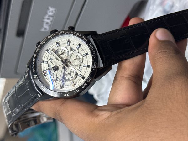 TAG HEUER 100M BLACK BELT BLACK CASE WHITE DIAL