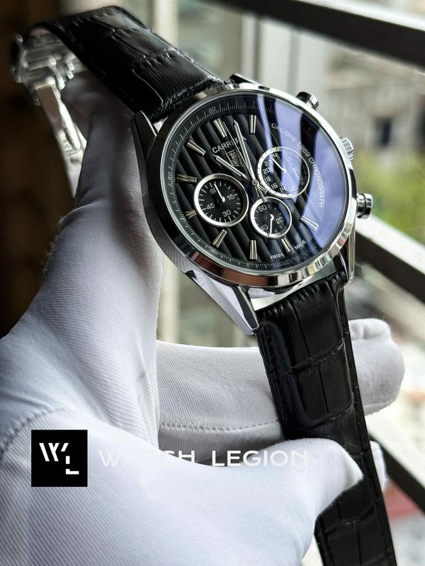 TAG BELT 1969 BLACK BELT SILVER CASE BLACK DIAL