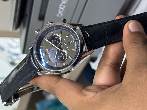 TAG BELT 2 CHRONO SILVER BODY BLACK BELT GREY DIAL BLACK SUB