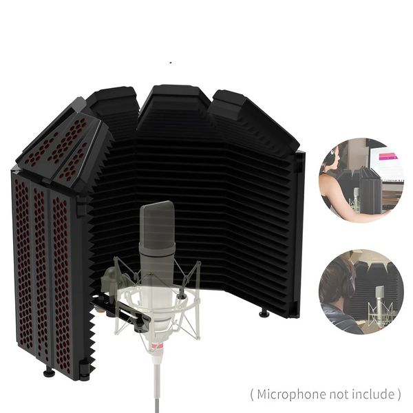 XTUGA Microphone Isolation Shield with Pop Filter .