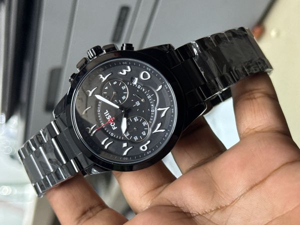 FOSSIL ARABIC CHRONO FULL BLACK