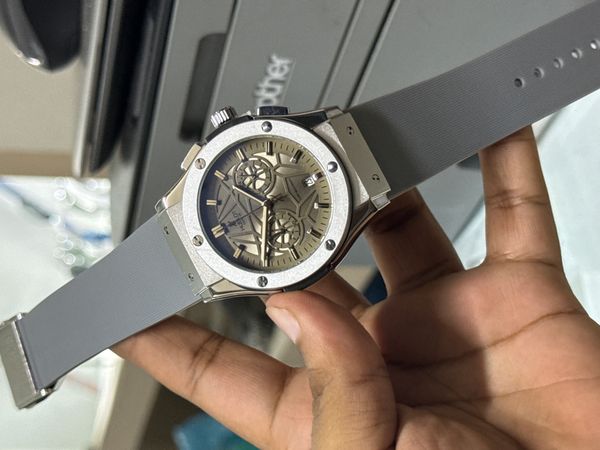 HUBLOT BELT SPIDER SILVER DIAL SILVER CASE SILVER BELT