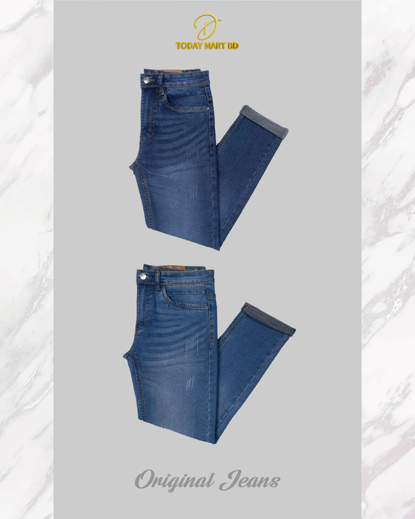 Jeans Pant 2 Pcs Combo (Dark Blue Wash & Light Blue Wash) - 253069 - Image 3