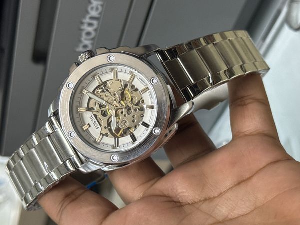 FOSSIL AUTO CHAIN NEW WHITE DIAL