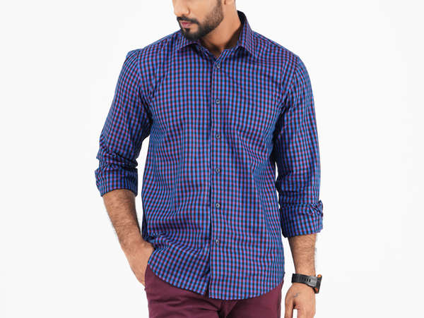 Long-Sleeve non-Stretch Men Casual Full Shirt | Palli
