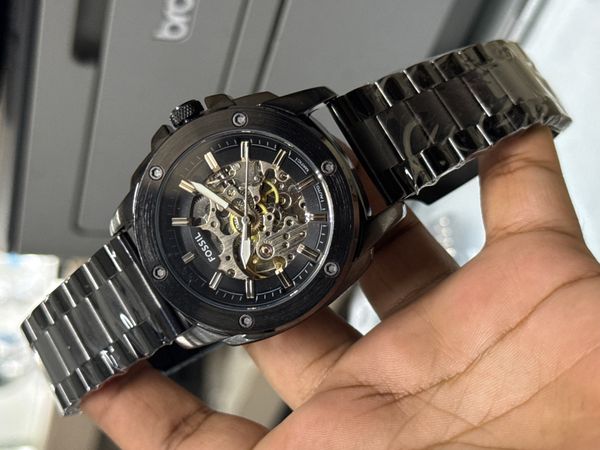 FOSSIL AUTO CHAIN NEW FULL BLACK