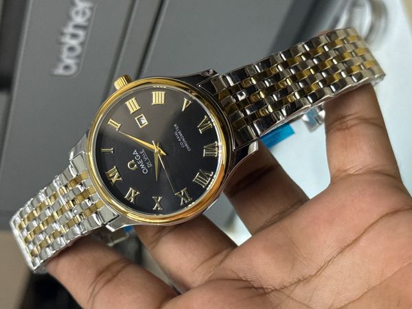 OMEGA DE VILLE TWO TONE BLACK DIAL SWEEP