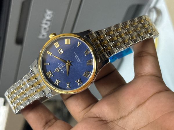 OMEGA DE VILLE TWO TONE BLUE DIAL SWEEP