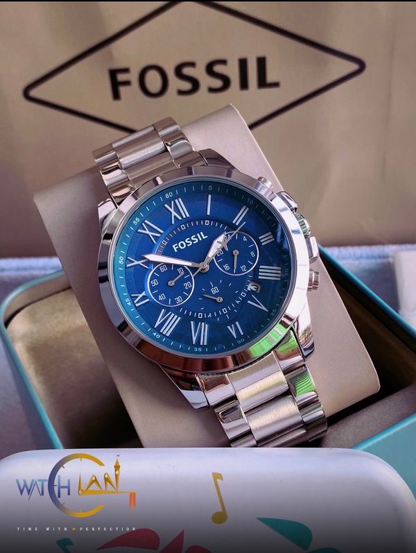 Fossil Grant Chronograph Stainless Steel Watch (With Offcial Box and Bag)