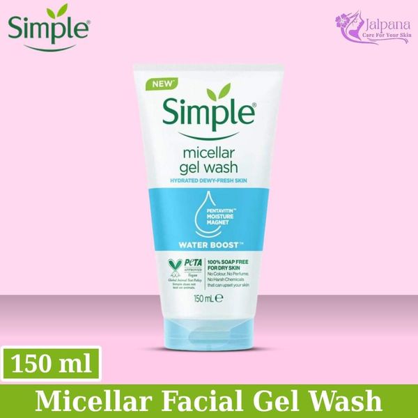 Simple Water Boost Micellar Facial Gel Wash For Dry Skin-150ml