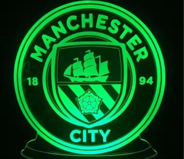 Gear Up Acrylic LED Lamp – Manchester City Edition for True Football Supporters