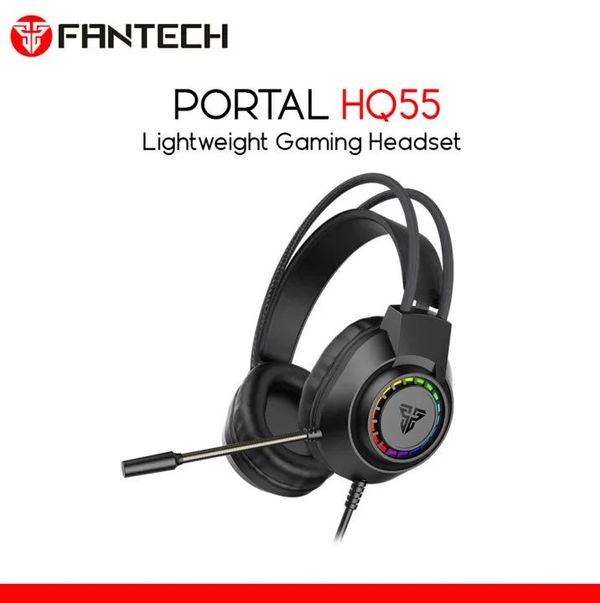 ফ্যানটেক পোর্টাল HQ55 RGB গেমিং হেডফোন Fantech PORTAL HQ55 RGB Gaming Headphone .
