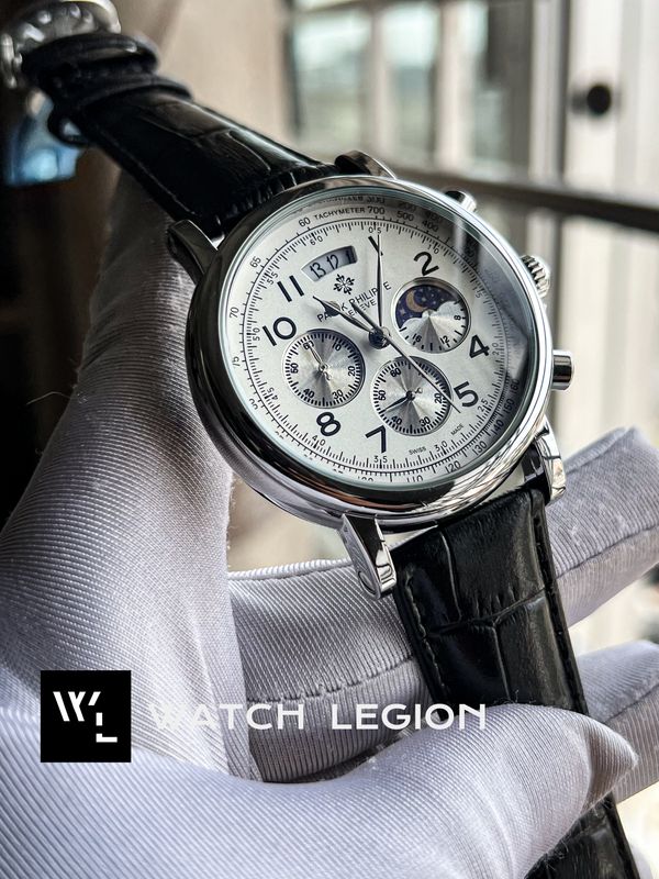 PATEK BLACK BELT F.S, SIMPLE WHITE DIAL -