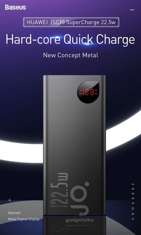 Baseus Adaman 22.5w 20000mAh Quick Charge Power Bank