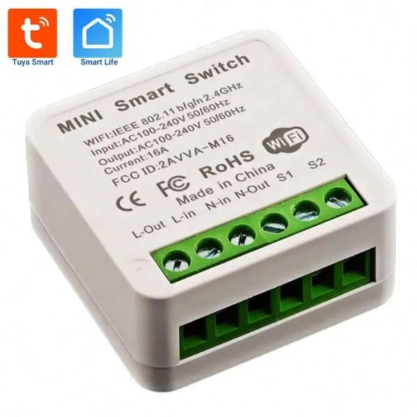 Smart WiFi + RF Switch Relay (Tuya 16A) | Control with Remote, App & Voice | Smart Life, Alexa, Google Home