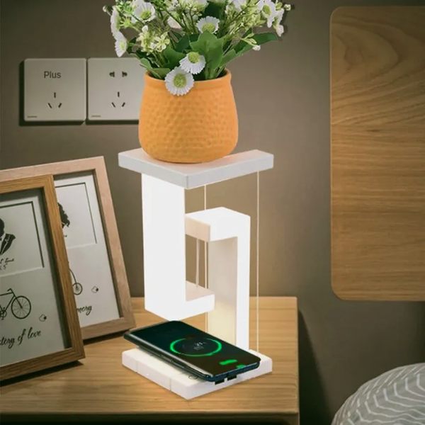 10W Wireless Charging Table Lamps Bedroom Reading Light Bedside Study Eye Protect White Frame Touch Dimming Lighting For iPhone