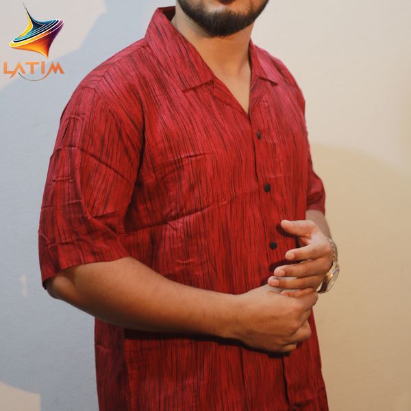 প্রিমিয়াম কোয়ালিটি কিউ বেন্ড কলার ড্রপ সোল্ডার শার্ট।