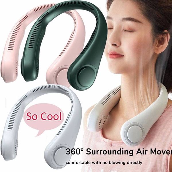 Usb Rechargeable Portable Mini Bladeless Neck Fan Cooler