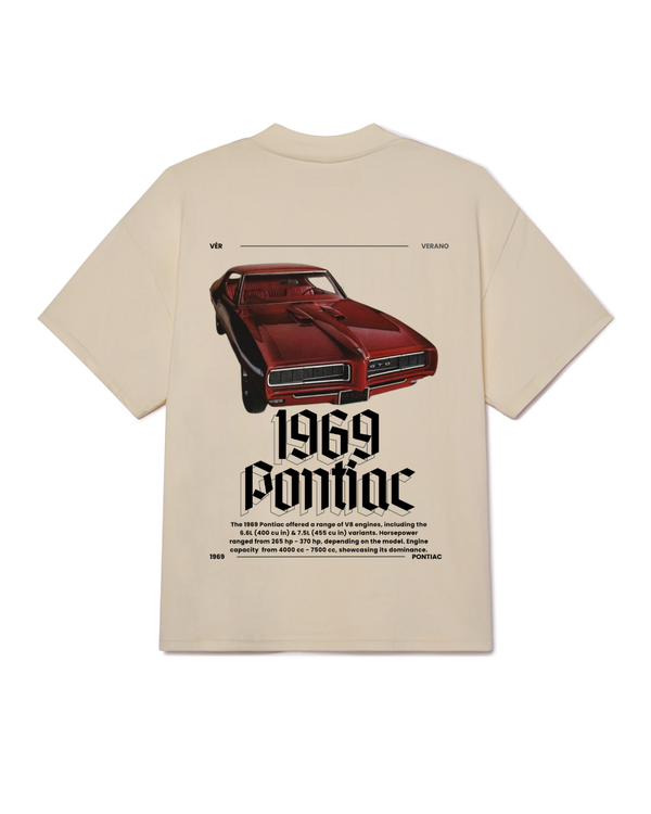 1969 Pontiac Oversized Tshirt - Beige