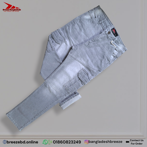 Premium Jeans Cargo ( Ash Colour)