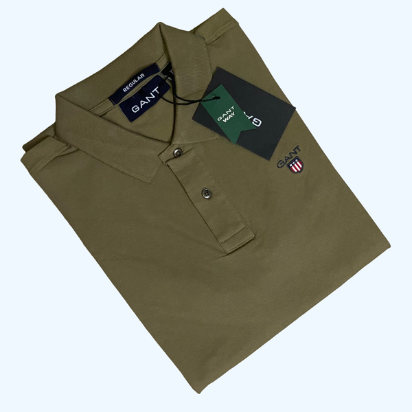 Gant Men's Olive Polo T-shirt