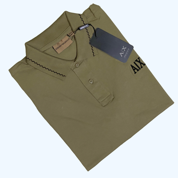 Armani Exchange Men's Brown Polo T-shirt