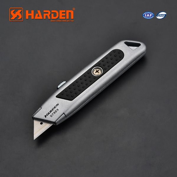 HARDEN 150mm Universal Knife, 30MM Width Blade, Zinc Alloy Housing Utility Cutter Professional Quality, Folding Utility Knife, Multi Hand Cutting Tool Box, Cutter Knife Cutter;  570323