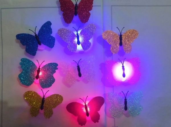 Colorful Luminous Butterfly Small Night Lamp Flash Simulation