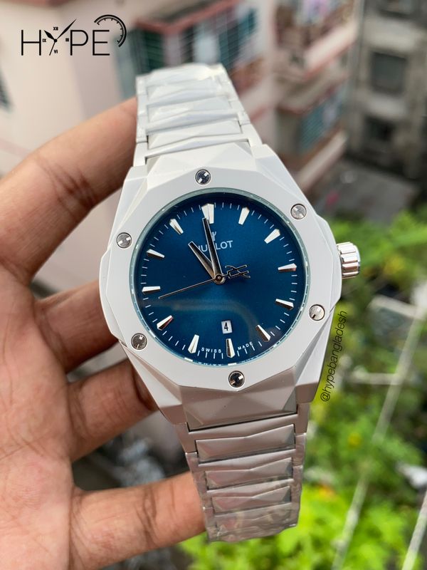 HUBL0T Quartz (Silver-Blue)