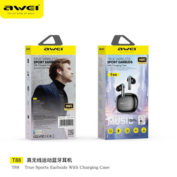 Awei T88 ANC Bluetooth Earphone - Image 5