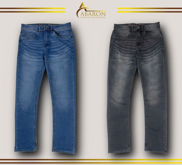 JEANS PANT -Light-Blue & Dark Ash Wash Denim - 253068