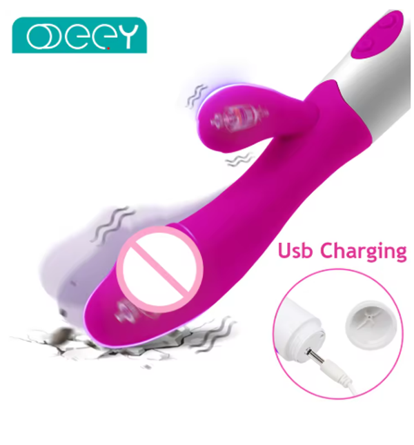 G Spot Rabbit Vibrator Sex Toy for Women Dildo Vibrating Vagina Clitoris Massager Rechargeable Vibration AV Stick Adult Sex Toys