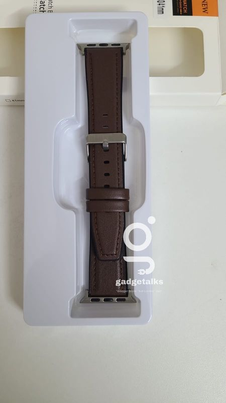 49mm Leather Strap for smartwatch-Coffee Color