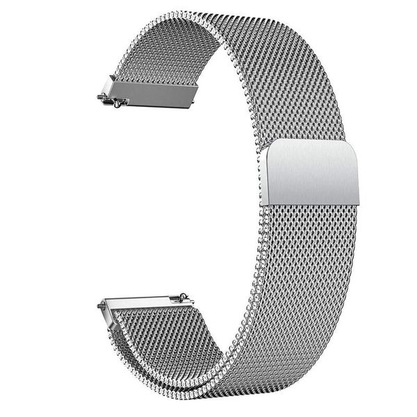 Universal 20mm Metal Magnetic Watch Strap-Silver color