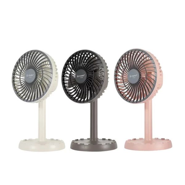 JYSUPER JY-2218 AC/DC Rechargeable 4000mAh Mini Desk Fan – Random Color