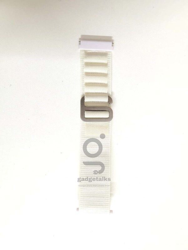 Pin Lock Fabric Stap For Smart Watch-22mm -White Color