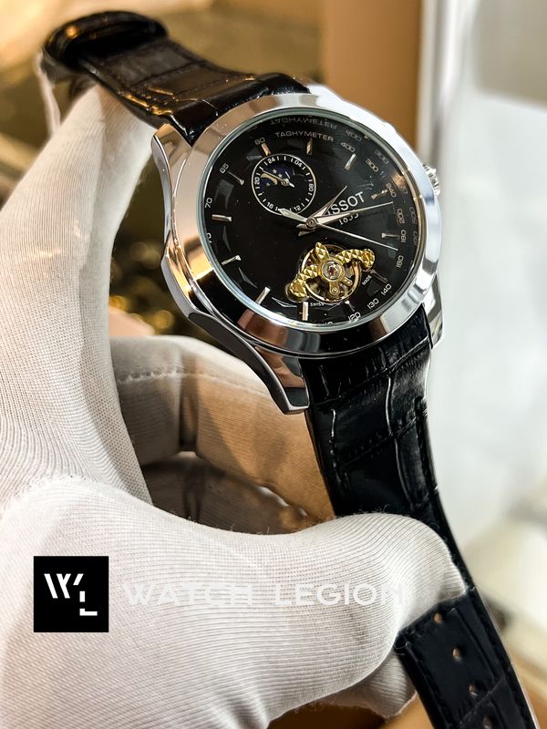 TISSOT AUTO BLACK BELT BLACK DIAL