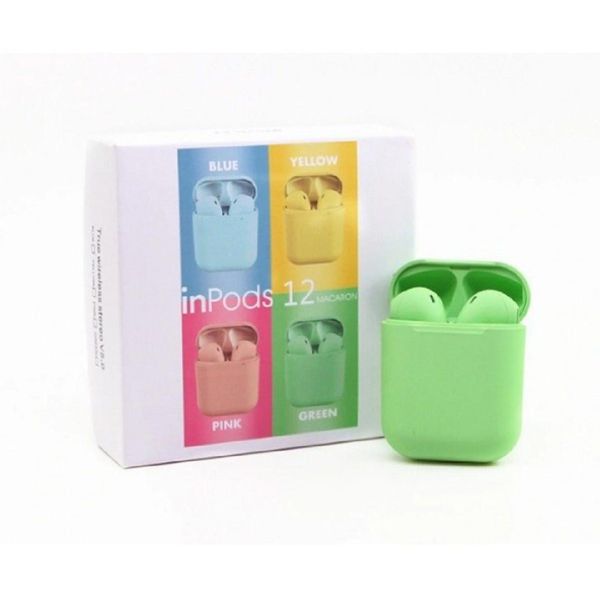 Inpods 12 TWS Wireless Pop-ups Bluetooth 5.0 Earphone Headset super clear sound Earbuds for iOS & Android