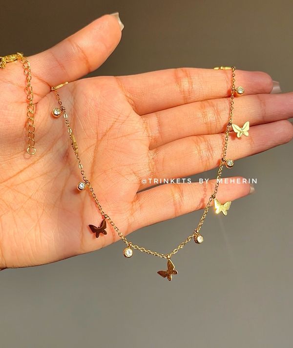 Butterfly charm neckpiece