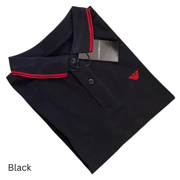 Emporio Armani Men's Black Polo T-shirt