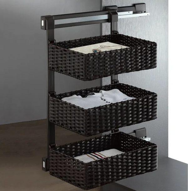 3-layer Durable Rattan Storage Basket