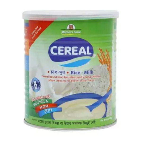 Mother's Smile Cereal Rice & Milk Tin 400 gm