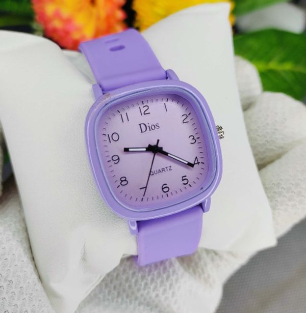 Women Fashionable Macaron Color Square Watch Multicolored PU Women Watch