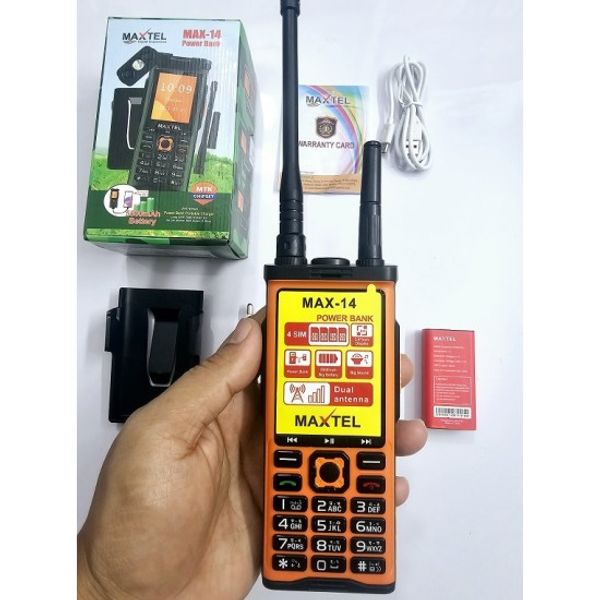 ⚡ Maxtel Mx14 – Power Bank Mobile with 4 SIM! ⚡