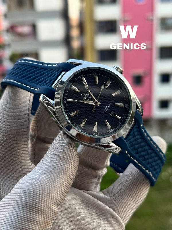 Omega Seamaster Blue Belt Silver Case Blue Dial AA Grade