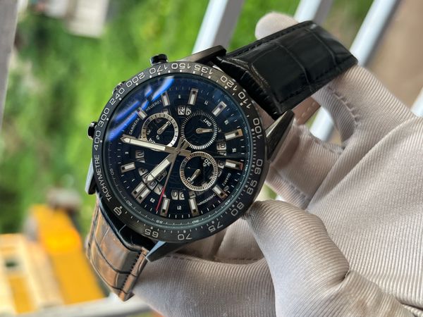 Tag Heur Anniversary 2.0 Edition Black Belt Black Case Semi AAA Grade