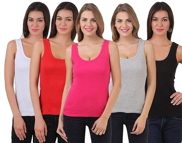 4 pcs TANK TOP SPORTS BRA for girls (COTTON BRA)