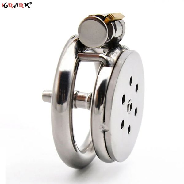 Super Small Cock Cage Stainless Steel Male Chastity Device Penis Ring Lock Chastity Belt Sex Toys for Men Penis Adult Supplies